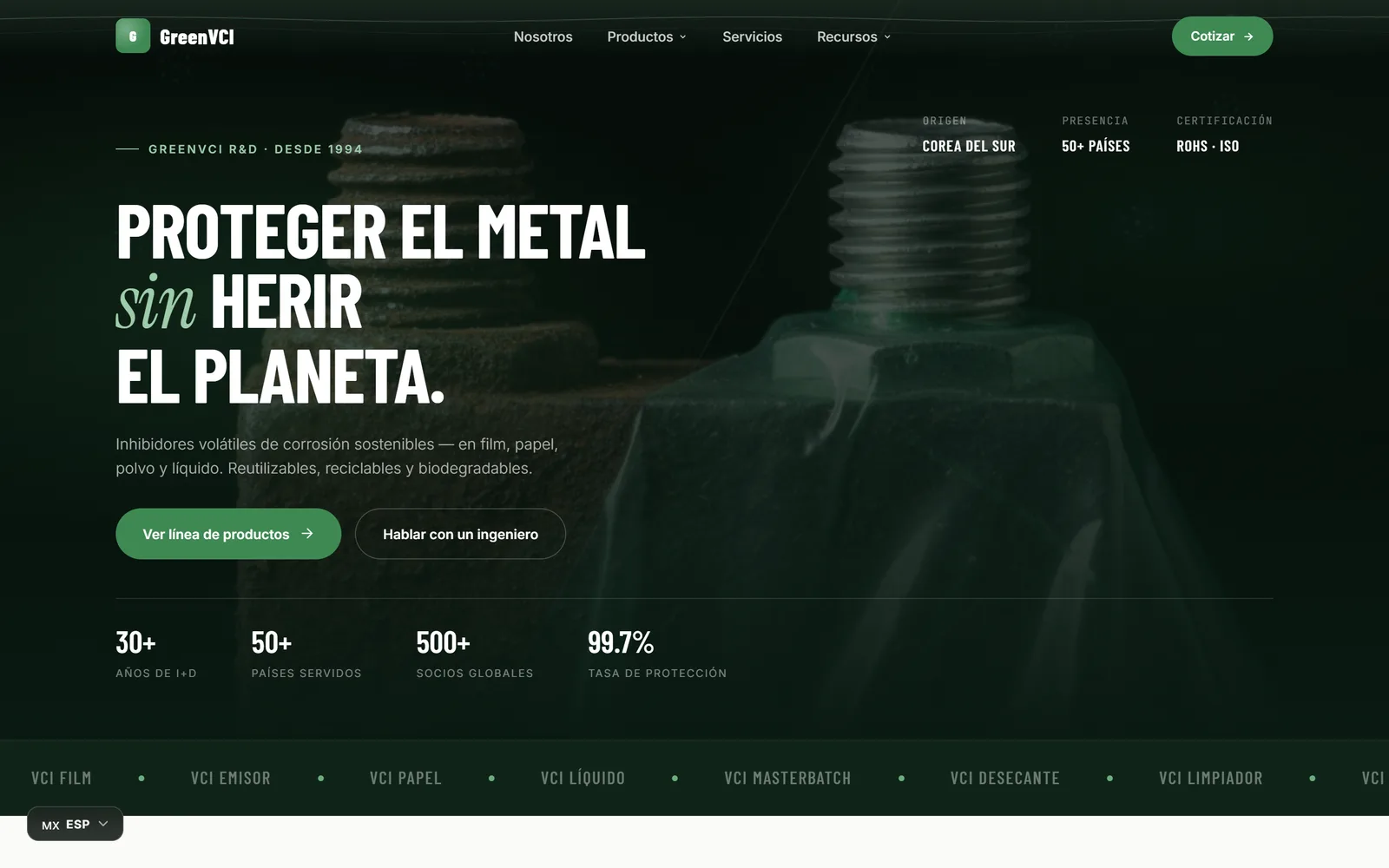 Portada del sitio: Inhibidores de corrosión industrial