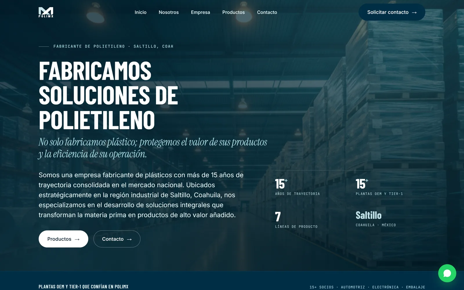 Portada del sitio: Fabricante de polietileno