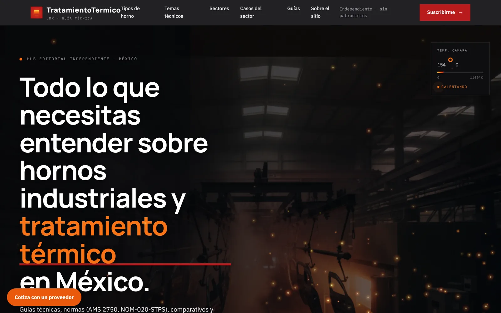 Portada del sitio: Tratamiento Térmico MX